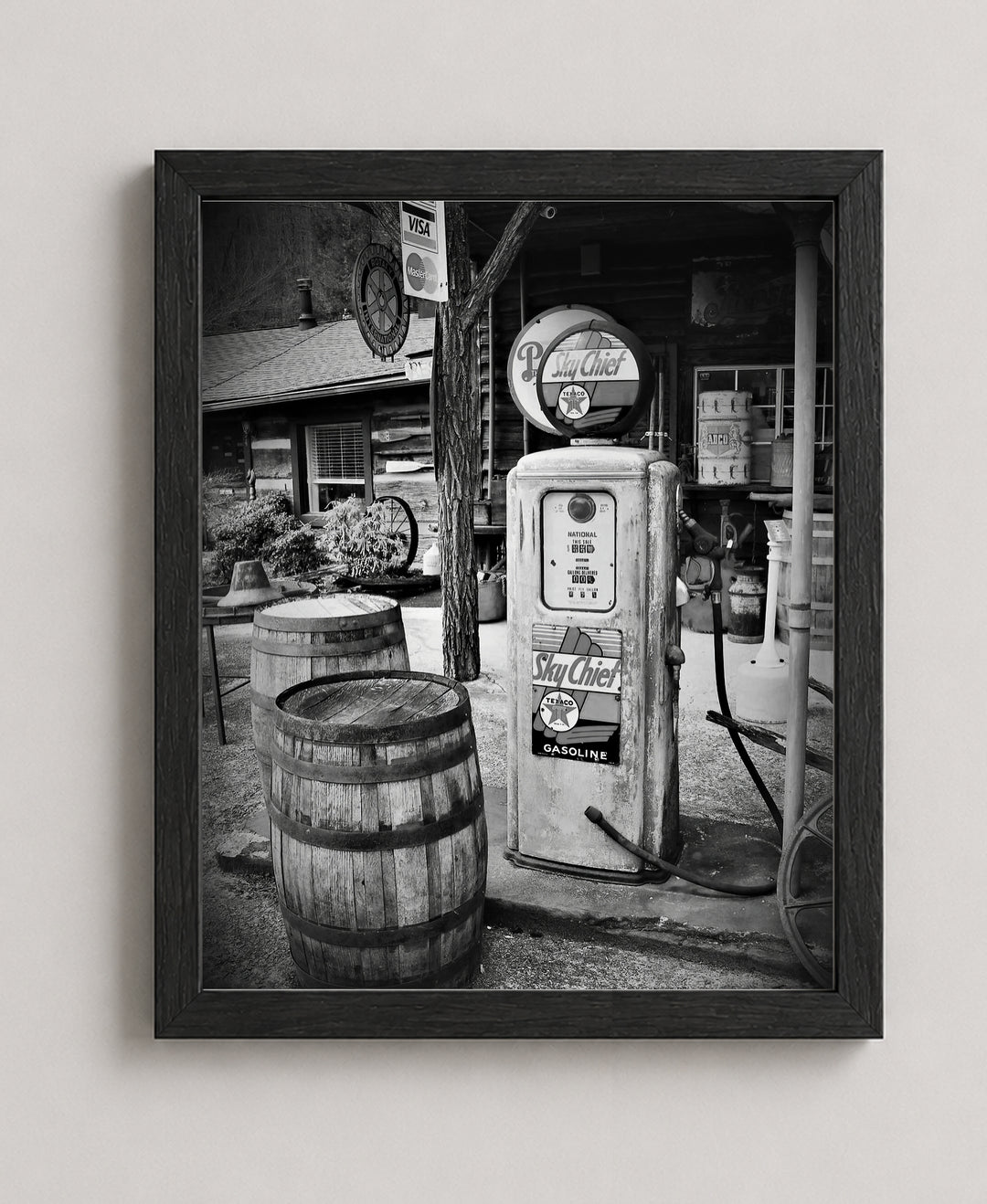 Skychief Gas Pump Vintage Industrial Inspirational Wall Art
