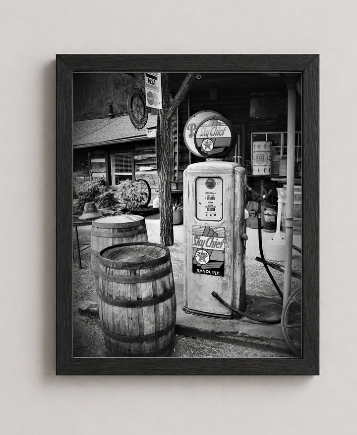 Skychief Gas Pump Vintage Industrial Inspirational Wall Art