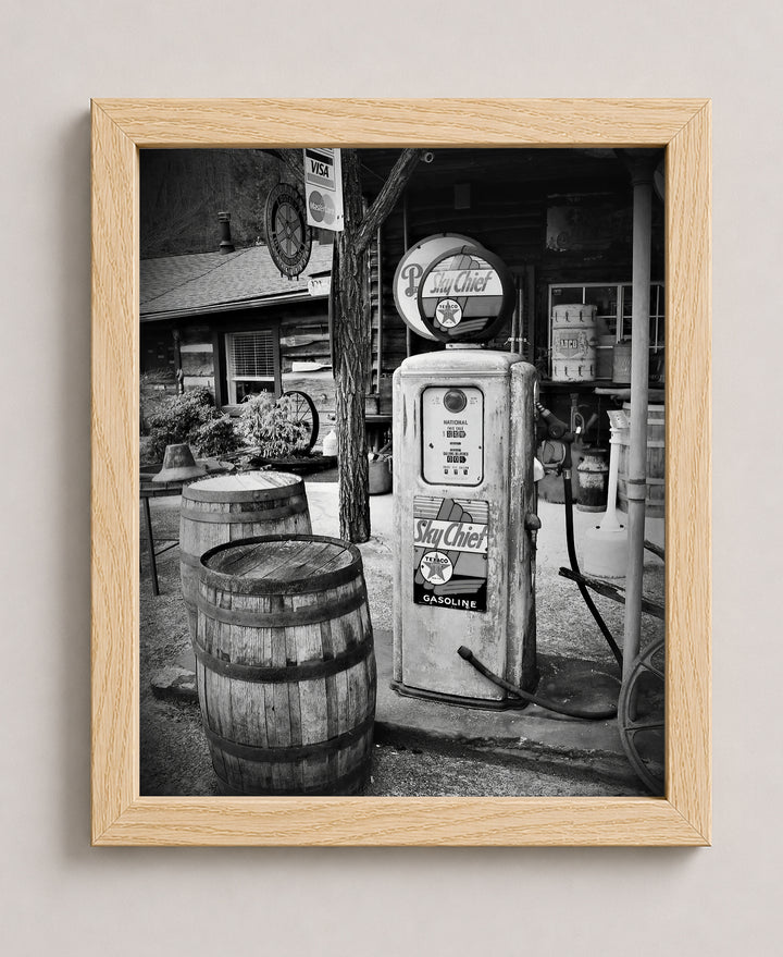 Skychief Gas Pump Vintage Industrial Inspirational Wall Art