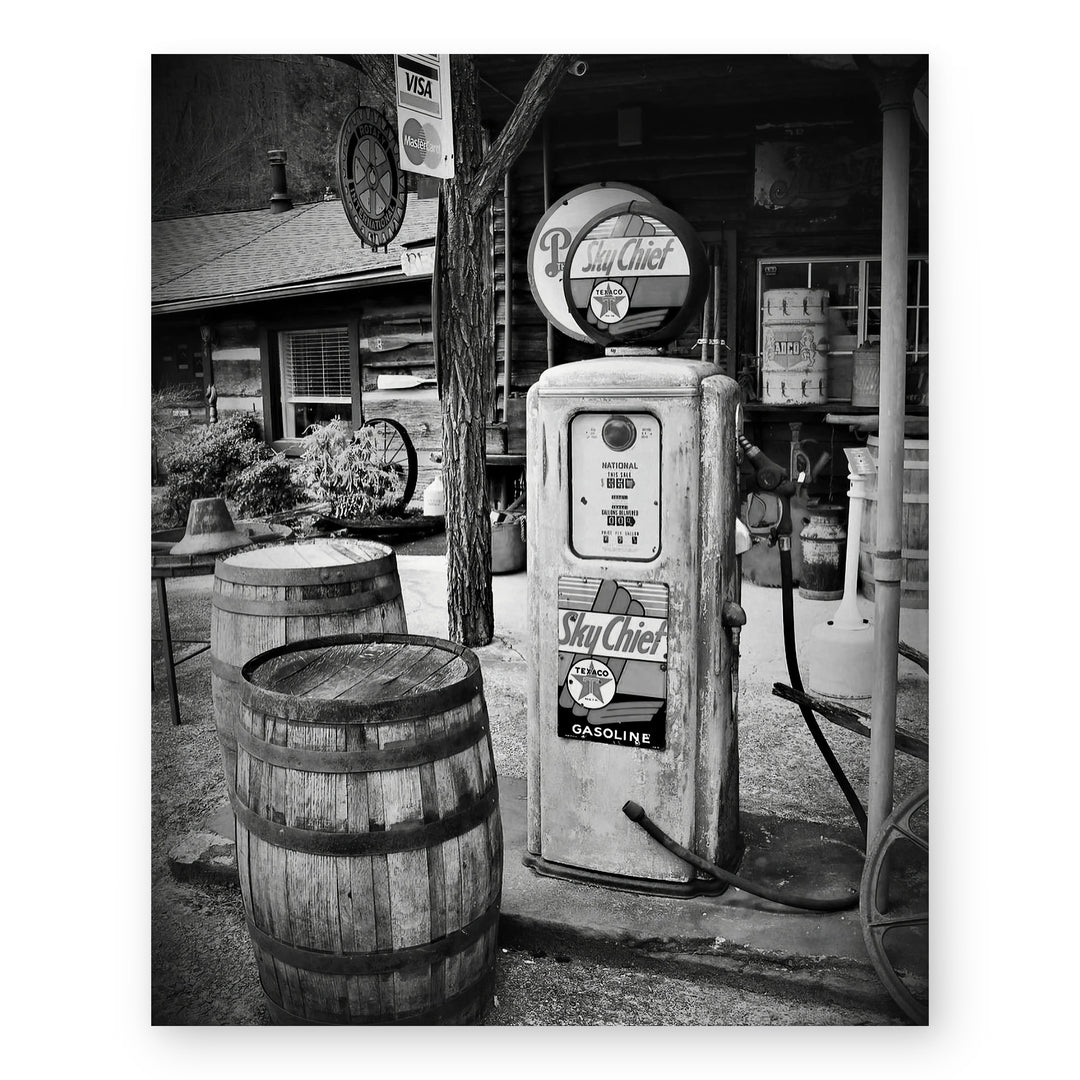 Skychief Gas Pump Vintage Industrial Inspirational Wall Art