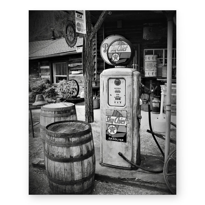 Skychief Gas Pump Vintage Industrial Inspirational Wall Art