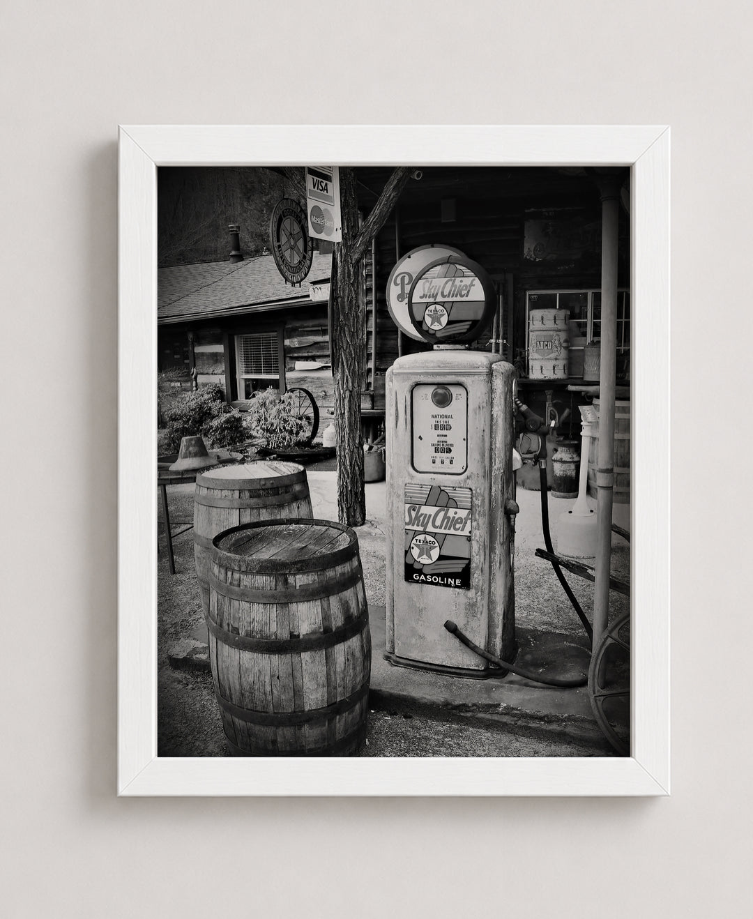 Skychief Gas Pump Vintage Industrial Inspirational Wall Art