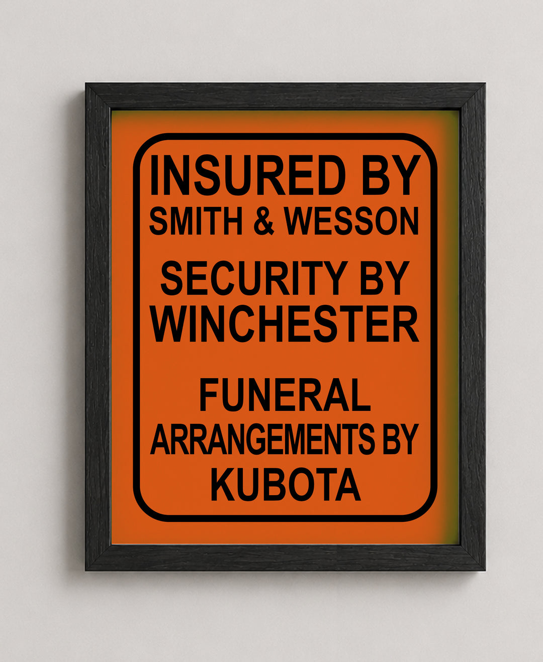 Insured By Smith &amp; Wesson Patriotic Wall Art