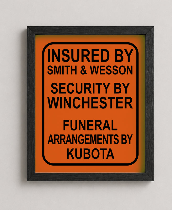 Insured By Smith &amp; Wesson Patriotic Wall Art