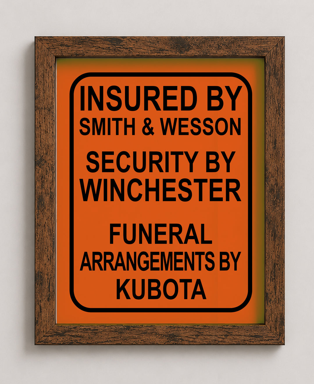 Insured By Smith &amp; Wesson Patriotic Wall Art