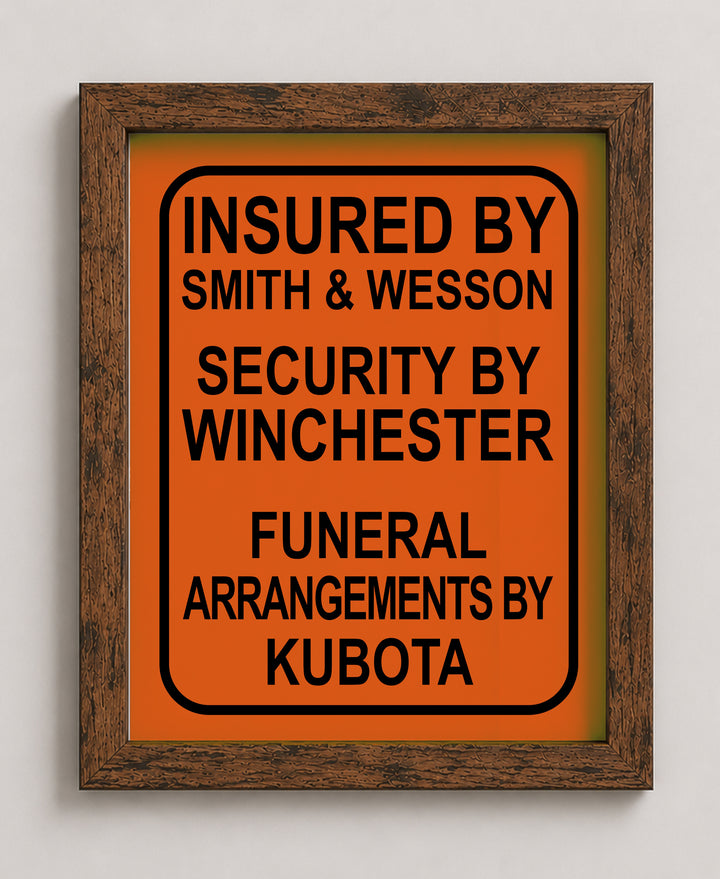 Insured By Smith &amp; Wesson Patriotic Wall Art