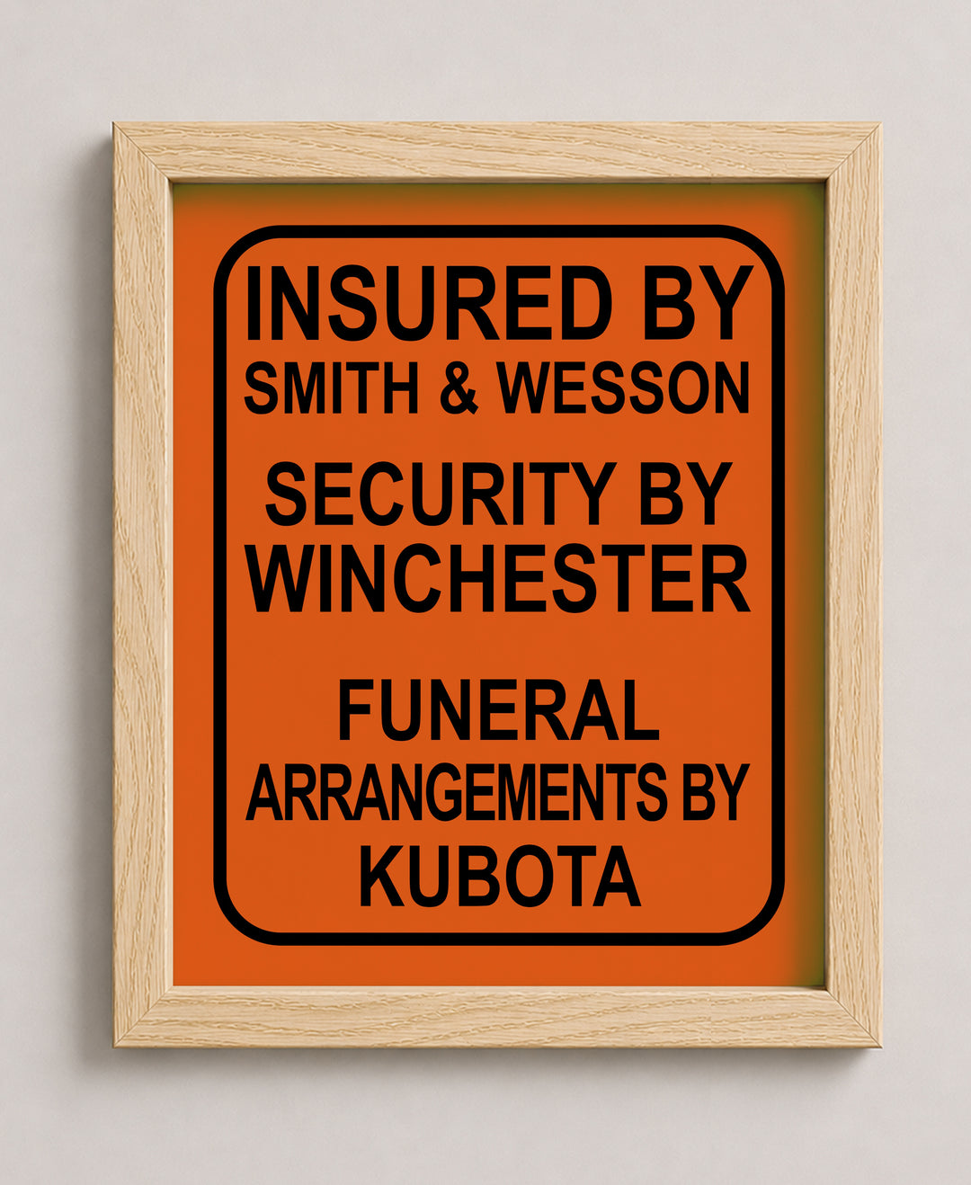 Insured By Smith &amp; Wesson Patriotic Wall Art