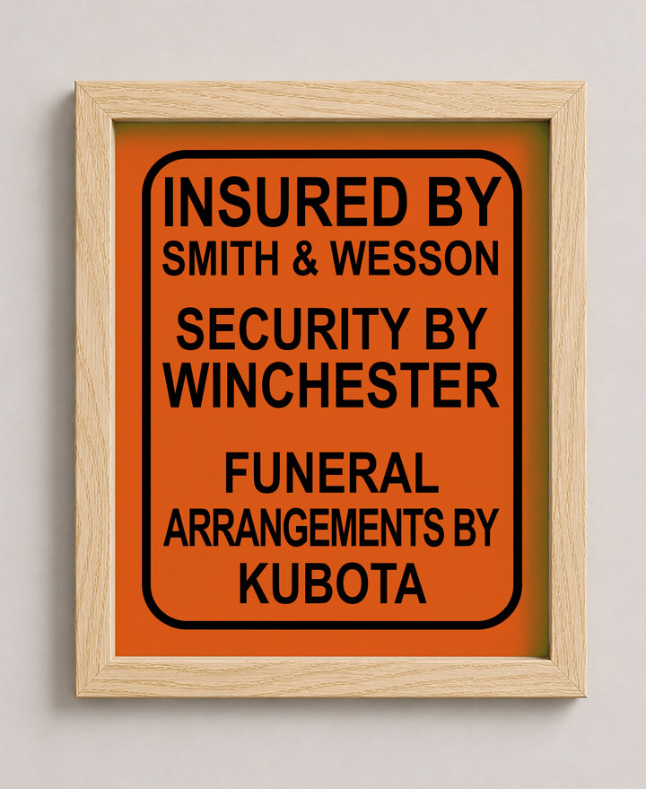 Insured By Smith &amp; Wesson Patriotic Wall Art