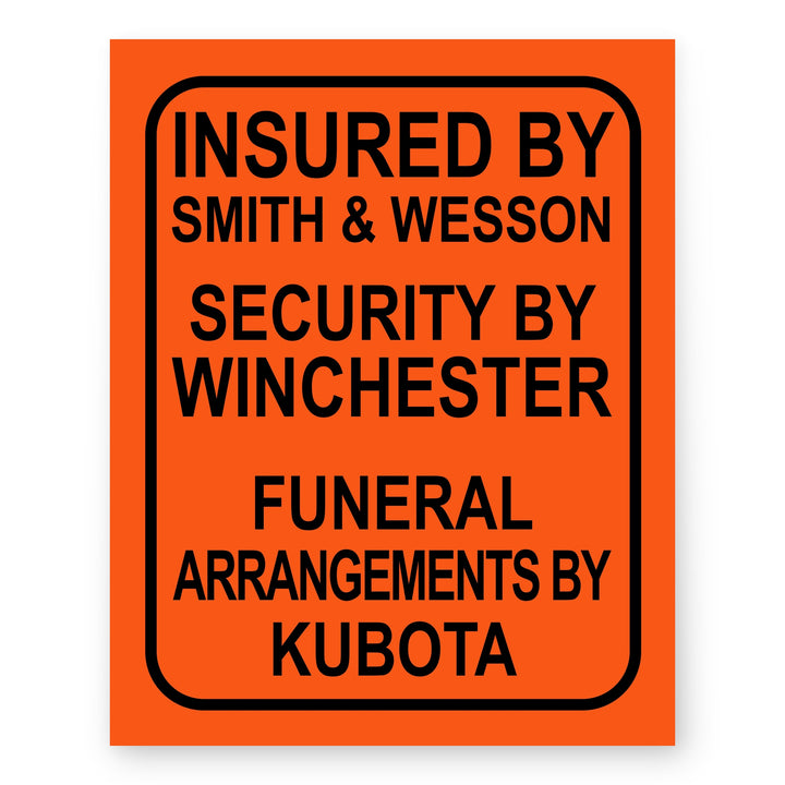 Insured By Smith &amp; Wesson Patriotic Wall Art