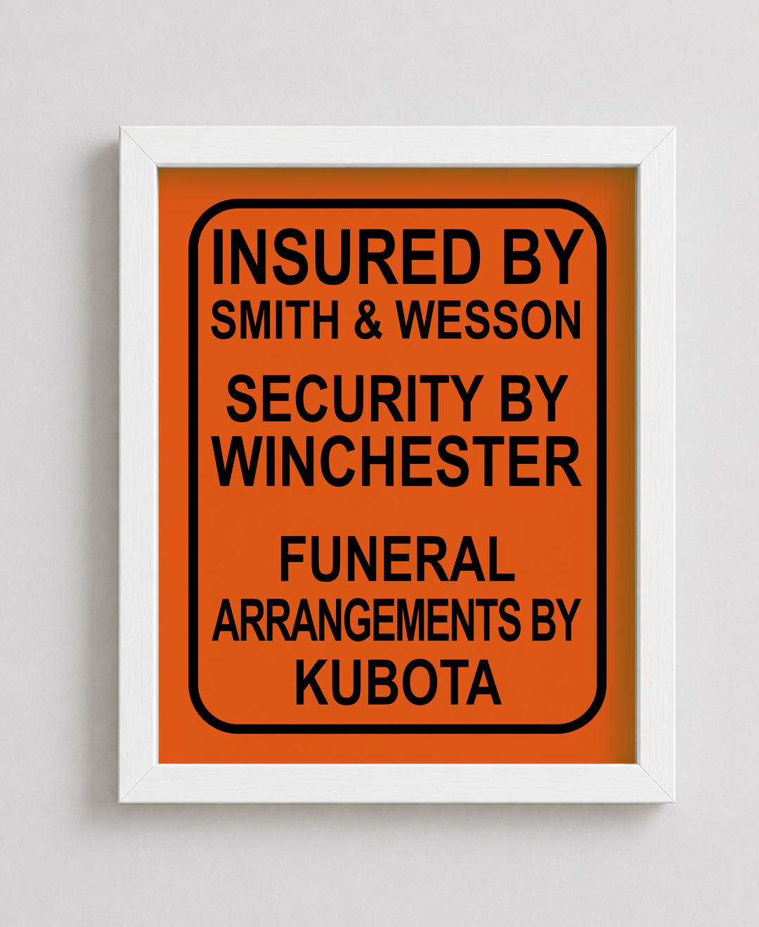 Insured By Smith &amp; Wesson Patriotic Wall Art