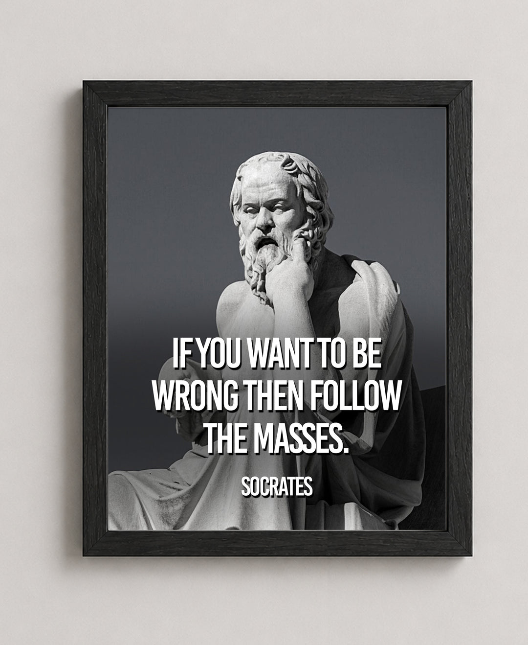 Socrates Want To Be Wrong Follow Masses Inspirational Wall Art