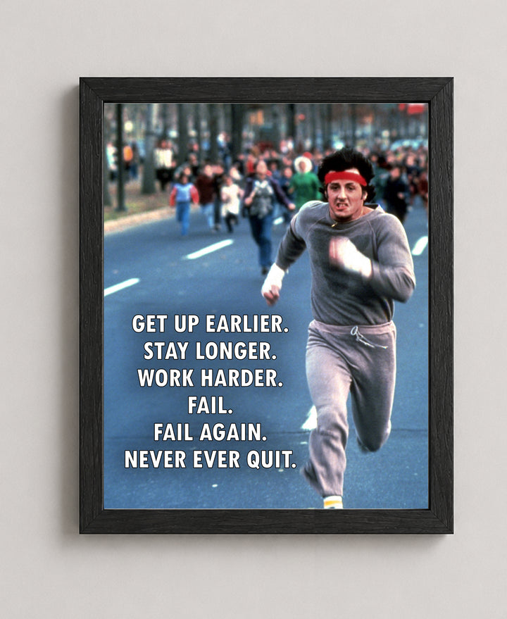 Never Quit Inspirational Wall Art