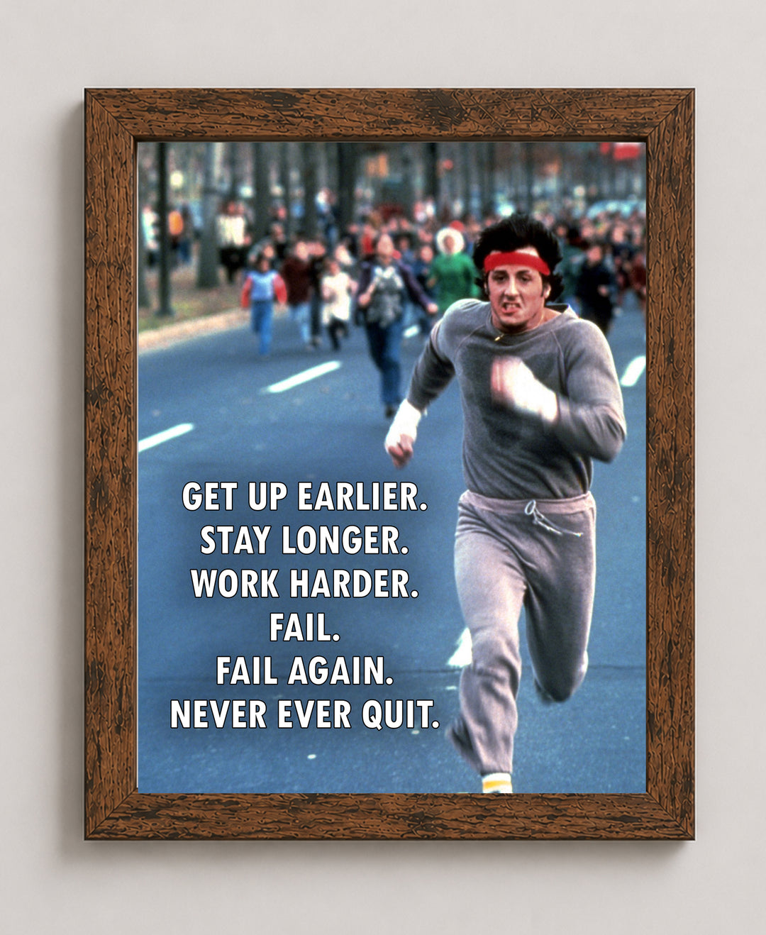 Never Quit Inspirational Wall Art