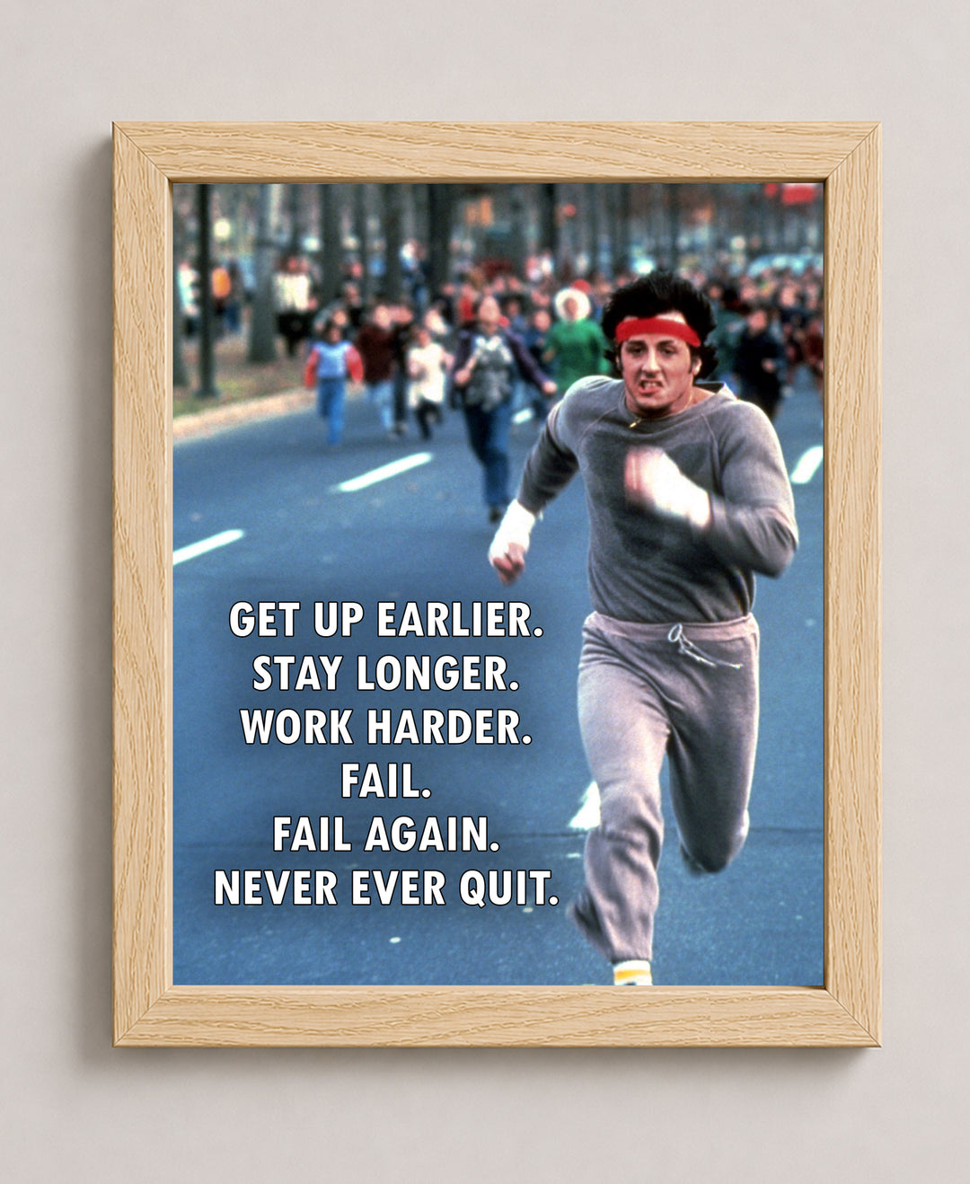 Never Quit Inspirational Wall Art