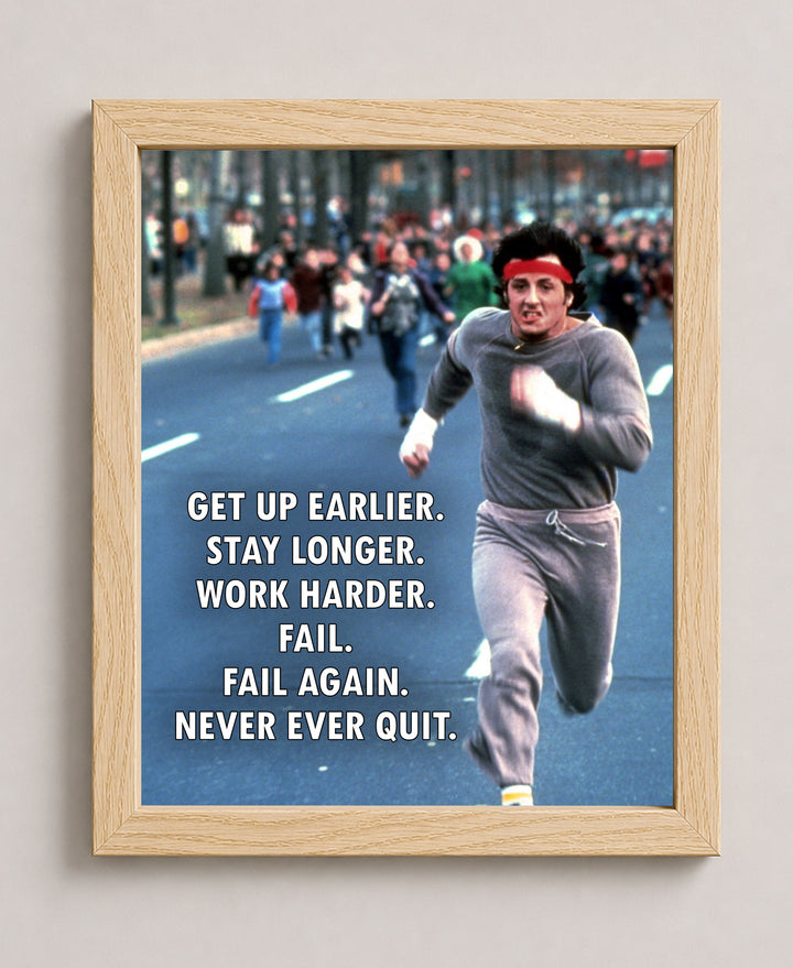 Never Quit Inspirational Wall Art