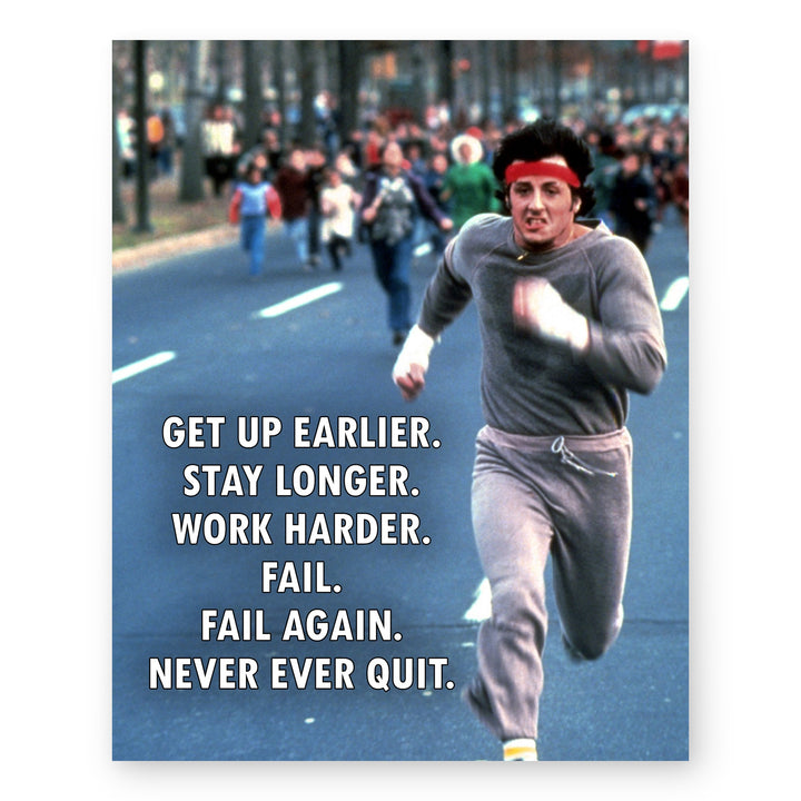 Never Quit Inspirational Wall Art