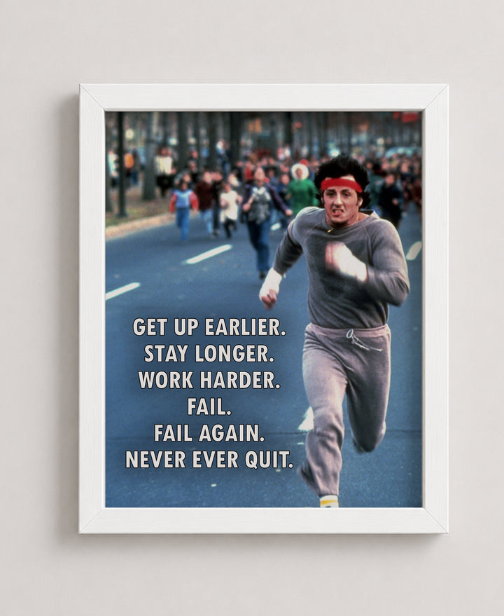 Never Quit Inspirational Wall Art