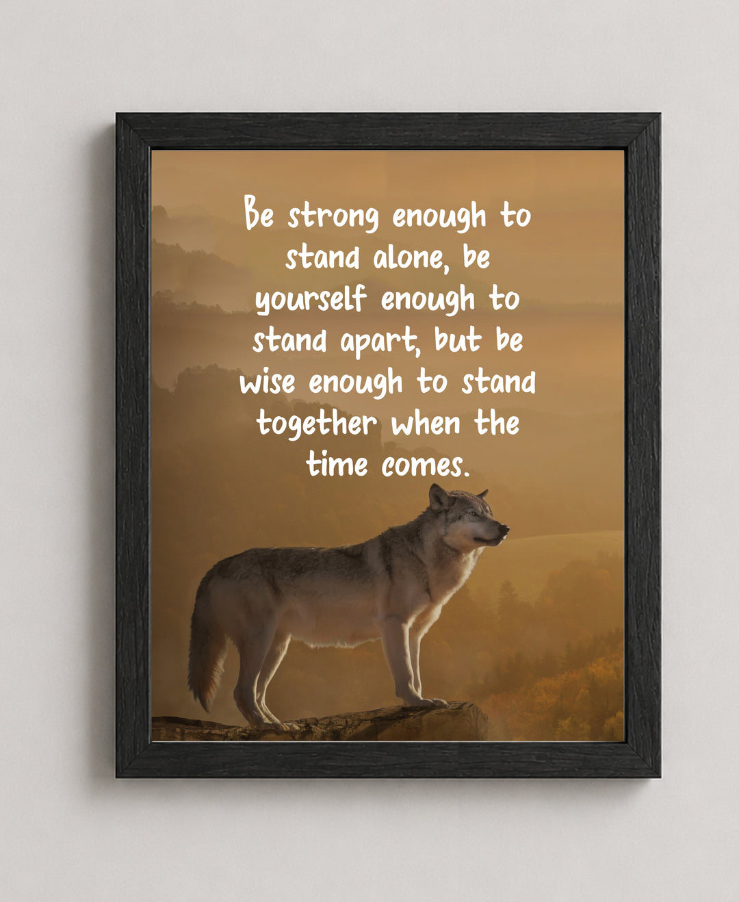 Lone Wolf Inspirational Wall Art