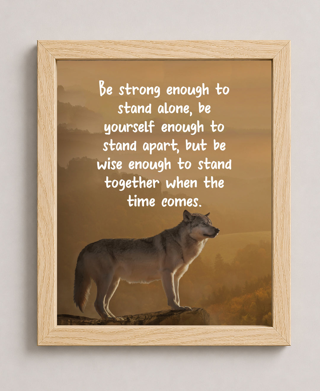 Lone Wolf Inspirational Wall Art