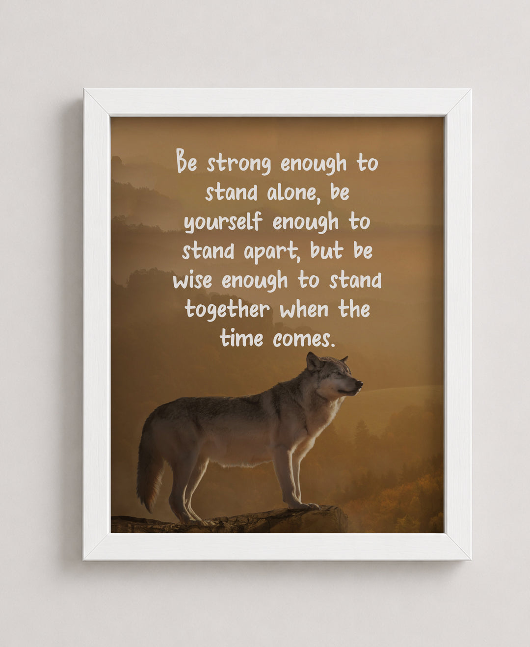 Lone Wolf Inspirational Wall Art