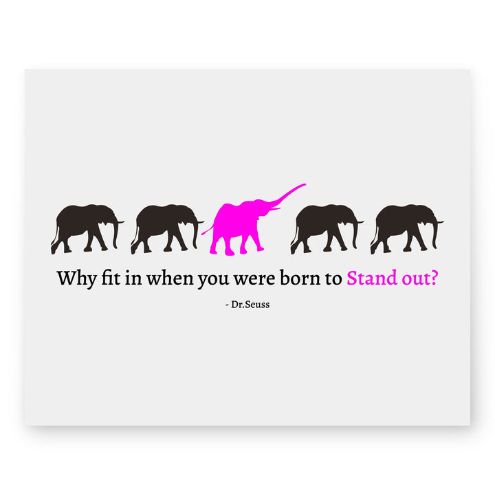 Born To Stand Out Inspirational Wall Art