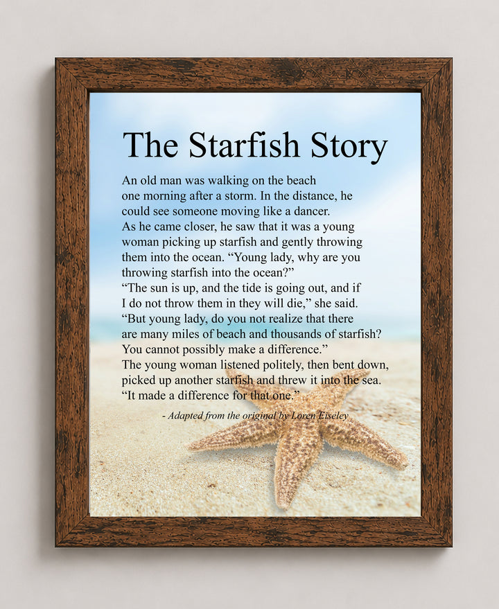 The Starfish Story Inspirational Wall Art