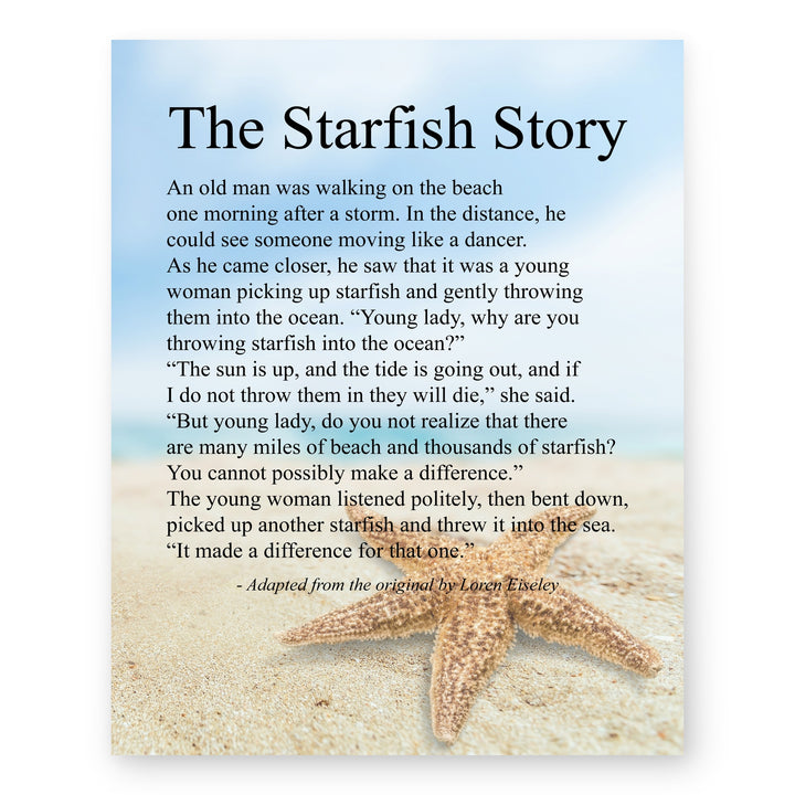 The Starfish Story Inspirational Wall Art