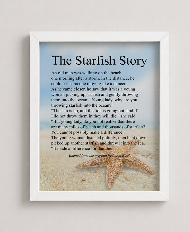 The Starfish Story Inspirational Wall Art