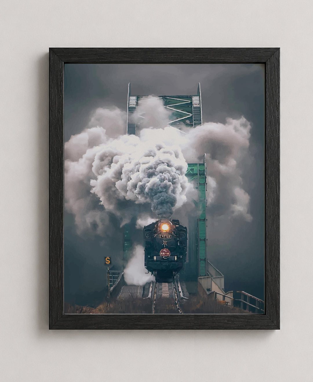 Antique Steam Locomotive Inspirational Wall Art