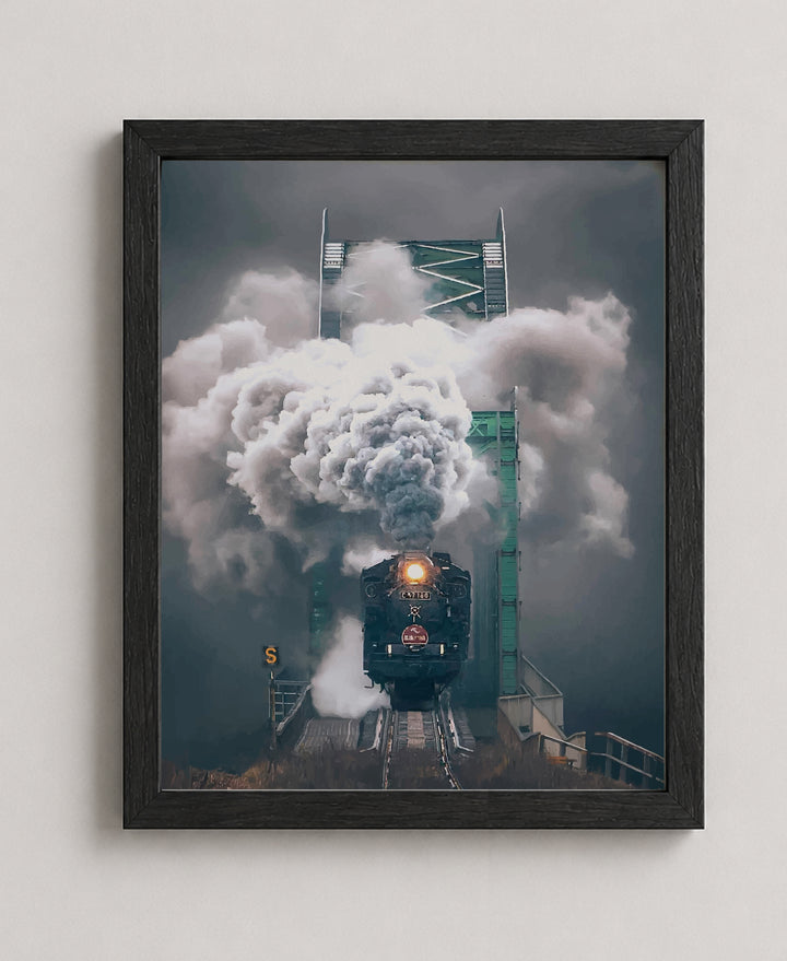 Antique Steam Locomotive Inspirational Wall Art