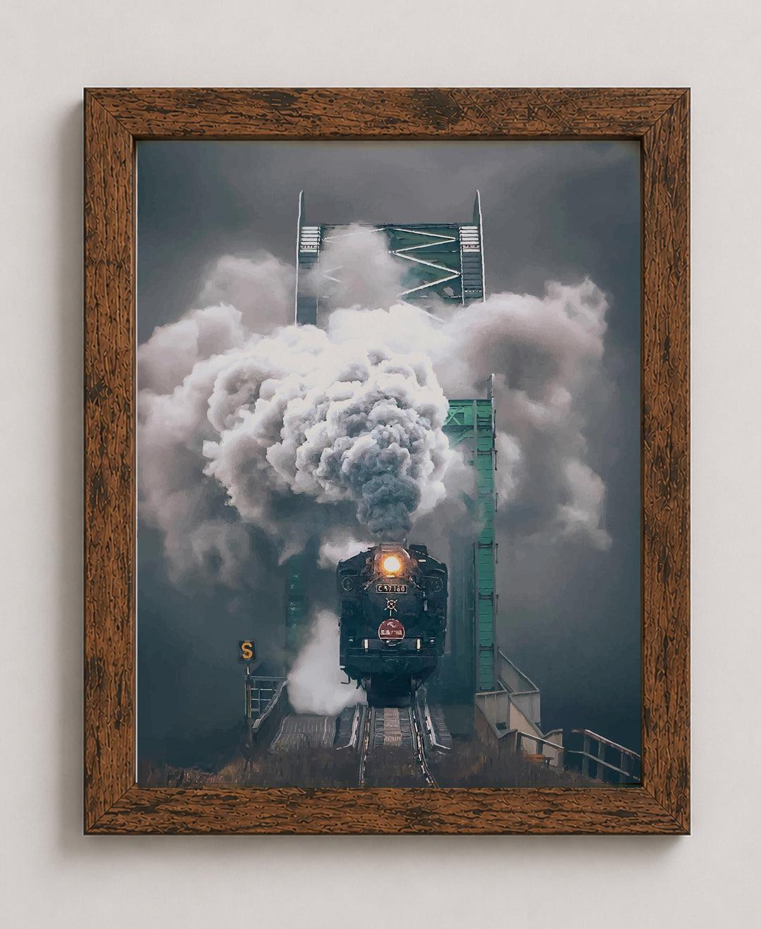 Antique Steam Locomotive Inspirational Wall Art