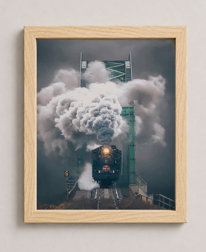 Antique Steam Locomotive Inspirational Wall Art