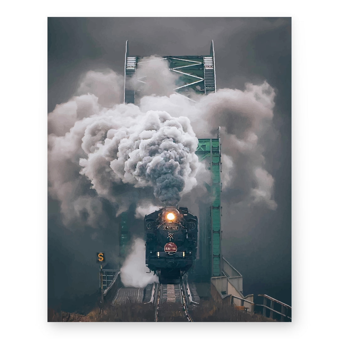 Antique Steam Locomotive Inspirational Wall Art