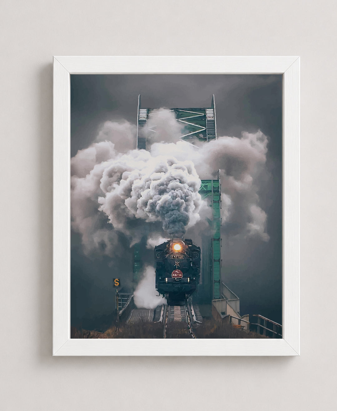 Antique Steam Locomotive Inspirational Wall Art