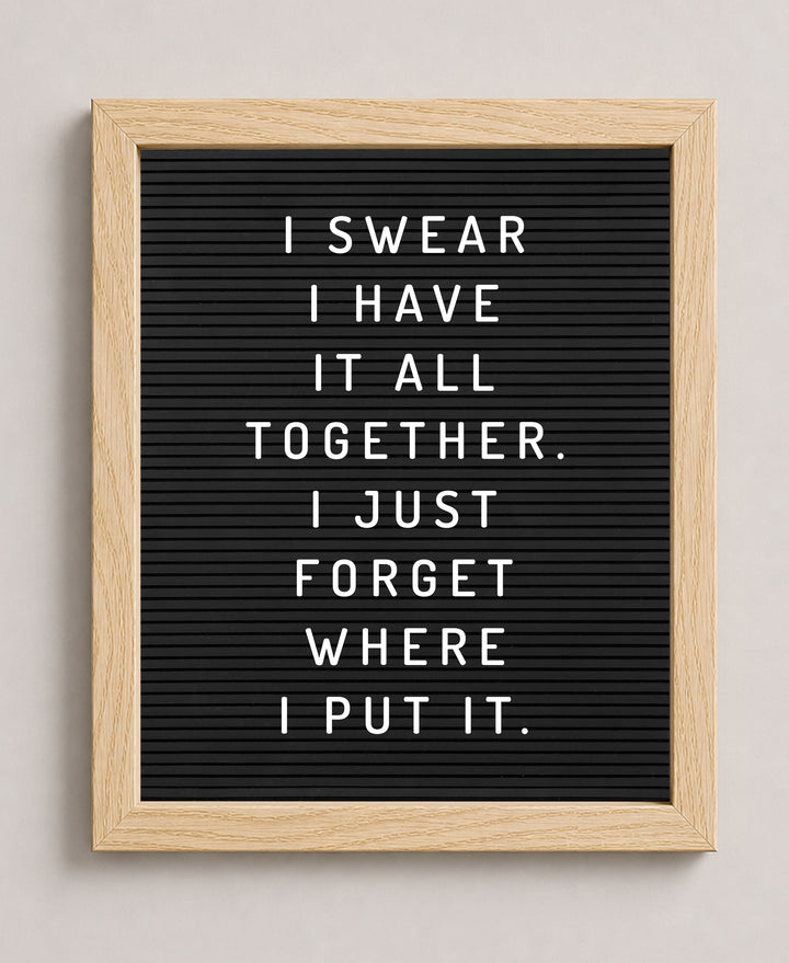 I Have It All Together Sarcastic Inspirational Wall Art