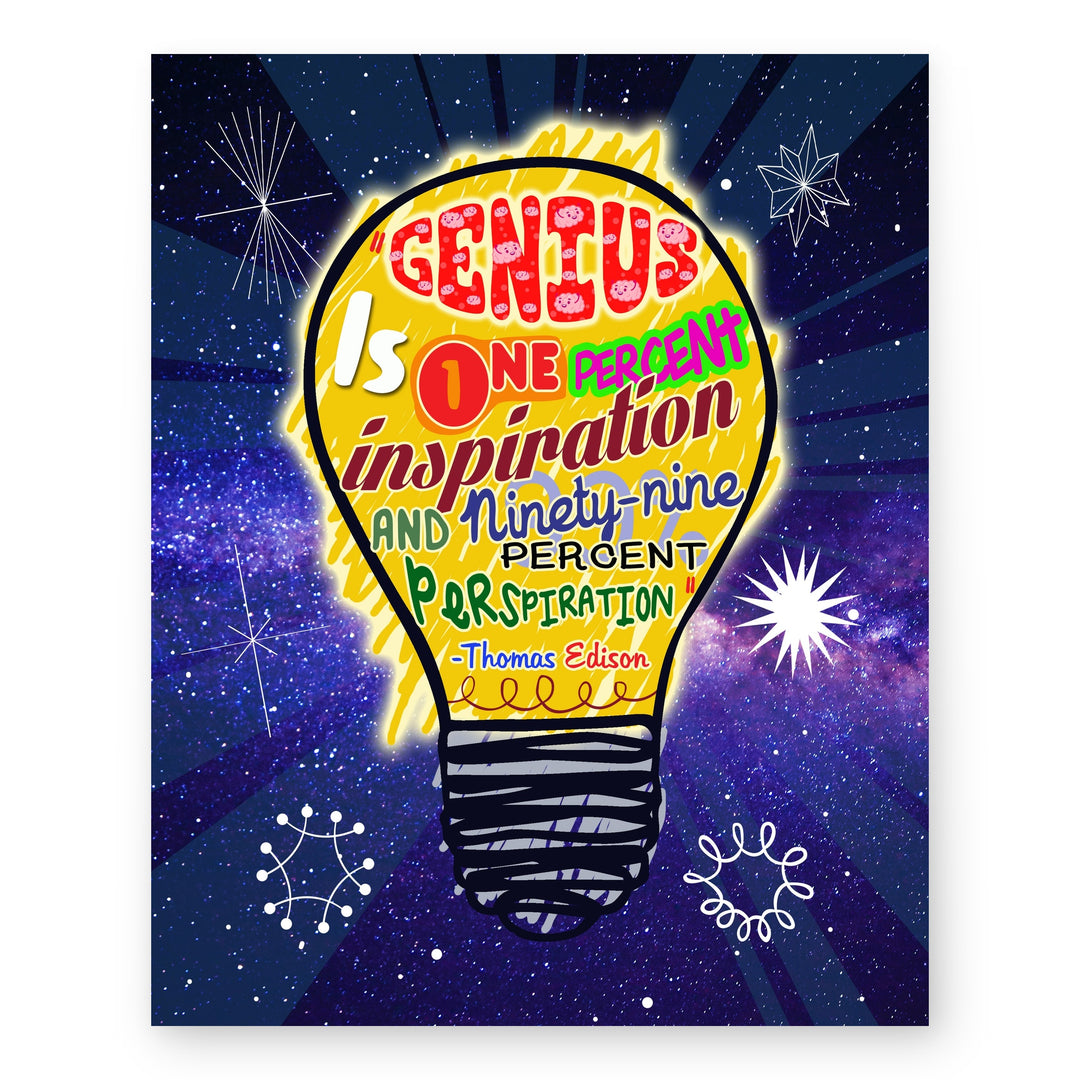 Thomas Edison Family Inspirational Wall Art