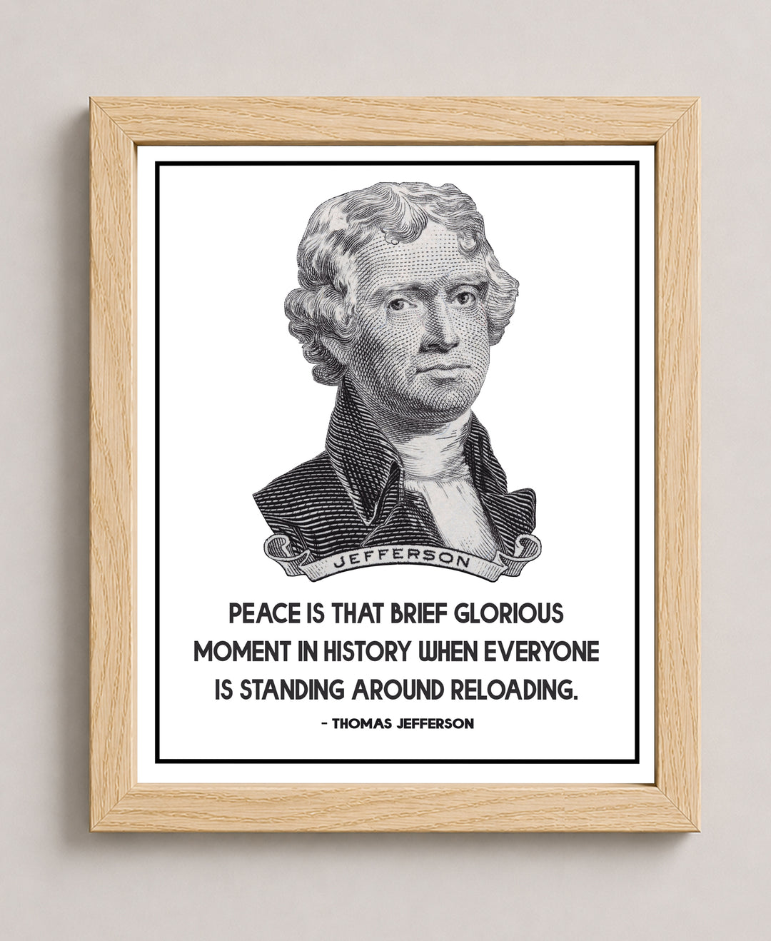 Thomas Jefferson Quote Vintage Patriotic Wall Art