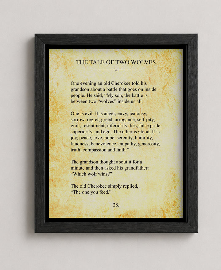 The Tale of Two Wolves Patriotic Wall Art