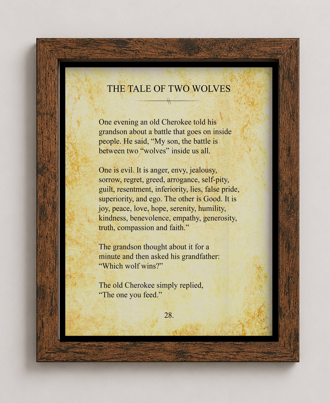 The Tale of Two Wolves Patriotic Wall Art