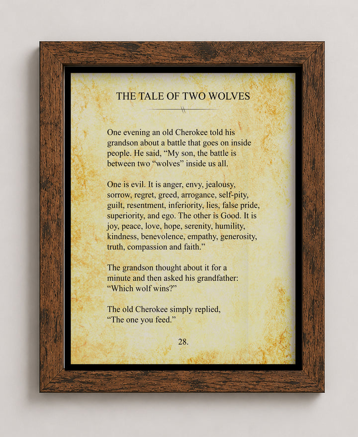 The Tale of Two Wolves Patriotic Wall Art