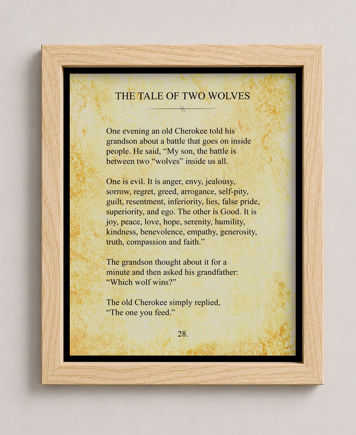 The Tale of Two Wolves Patriotic Wall Art