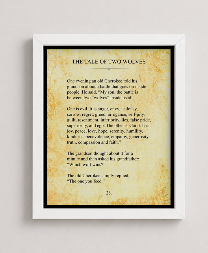 The Tale of Two Wolves Patriotic Wall Art