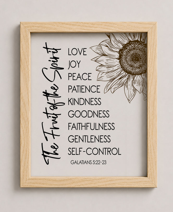 Fruit of the Spirit Bible Verse Wall Art