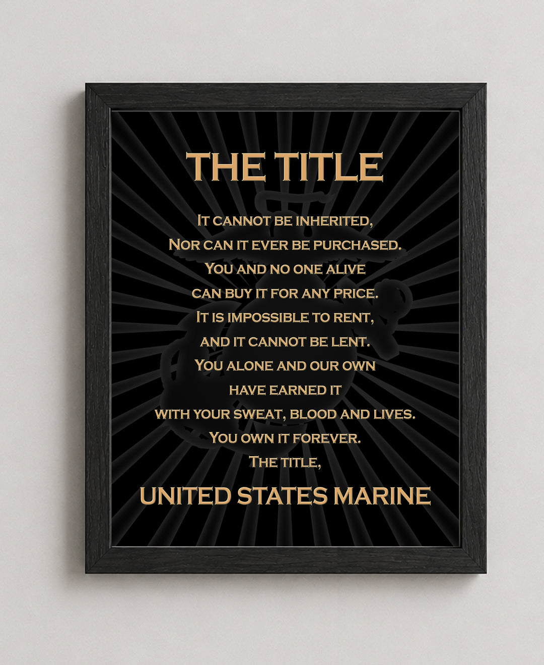 United States Marine Corps Military Wall Art