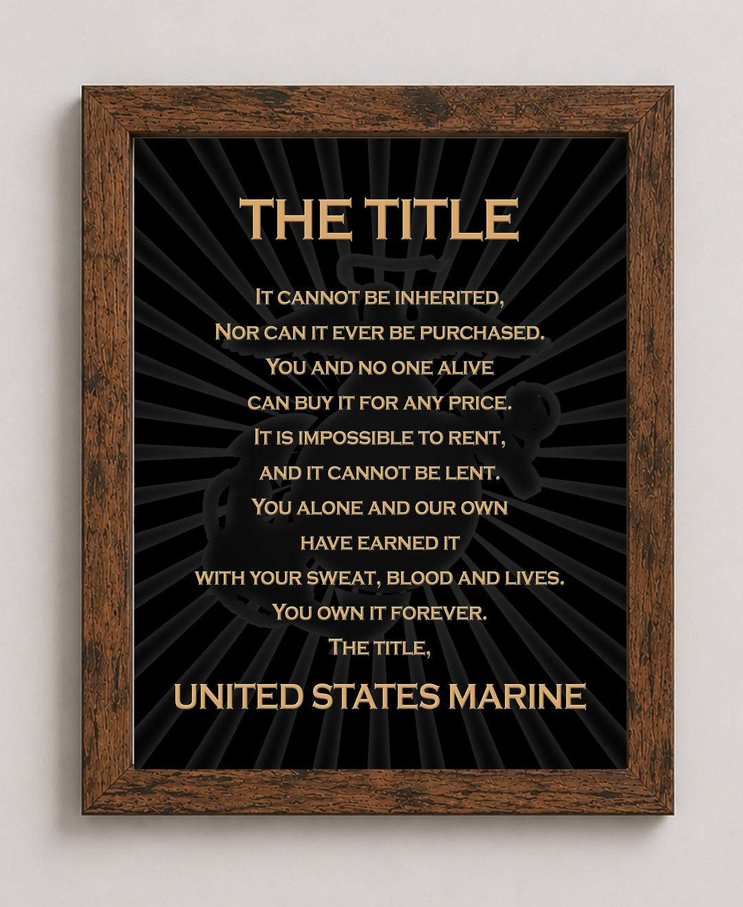 United States Marine Corps Military Wall Art