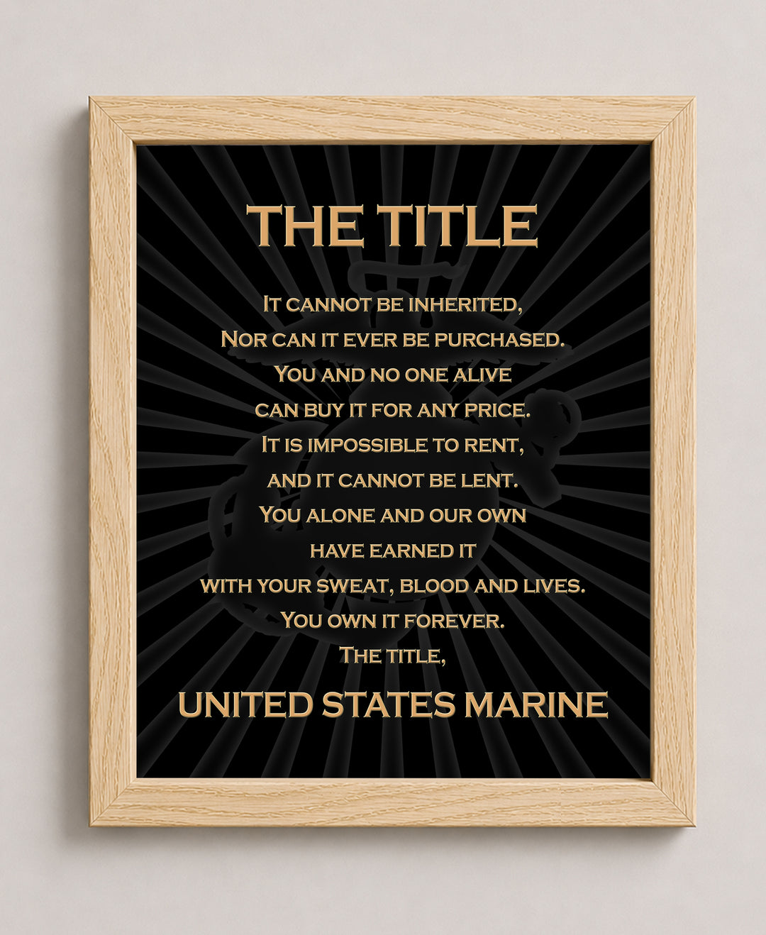United States Marine Corps Military Wall Art