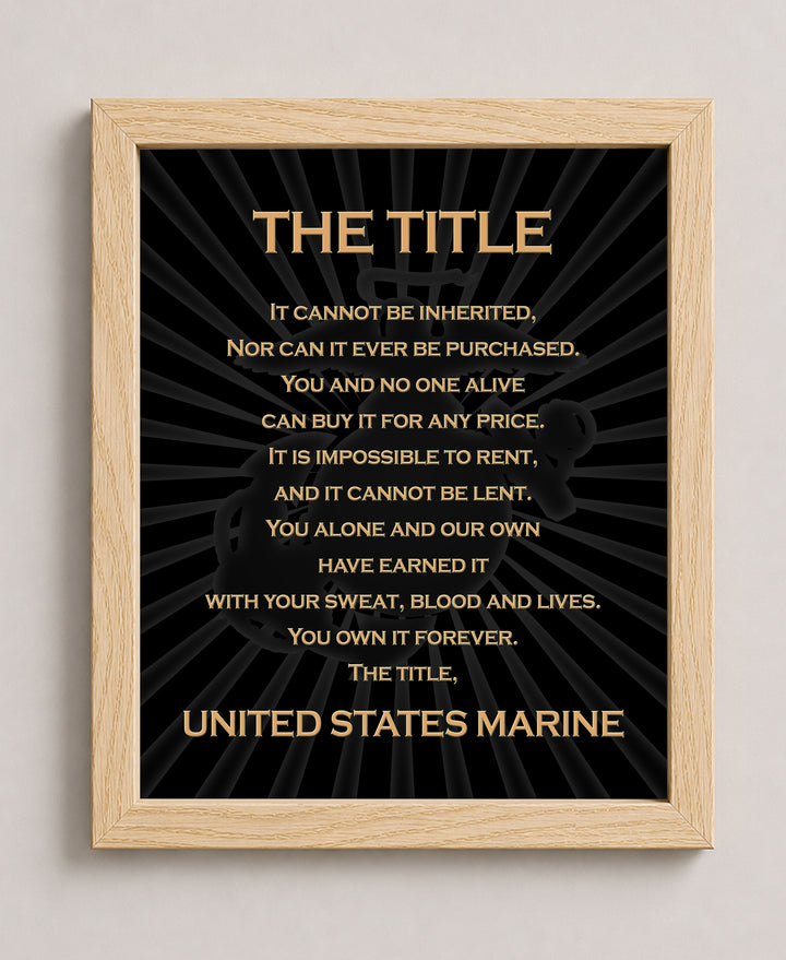 United States Marine Corps Military Wall Art