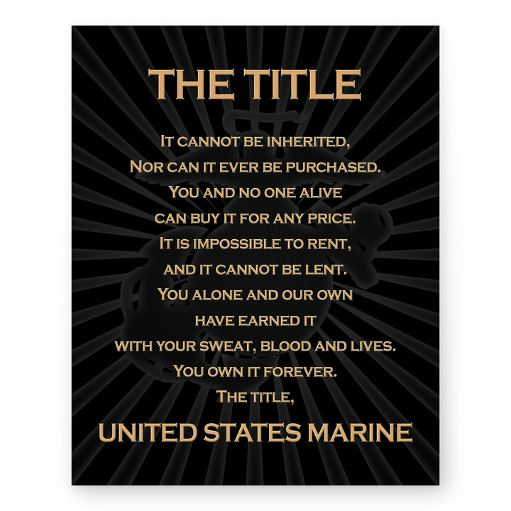 United States Marine Corps Military Wall Art