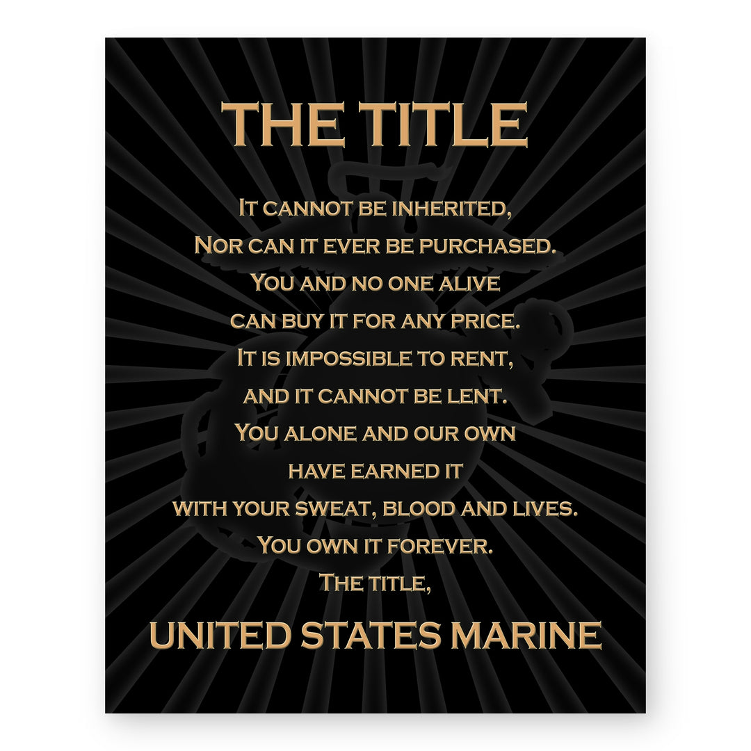 United States Marine Corps Military Wall Art