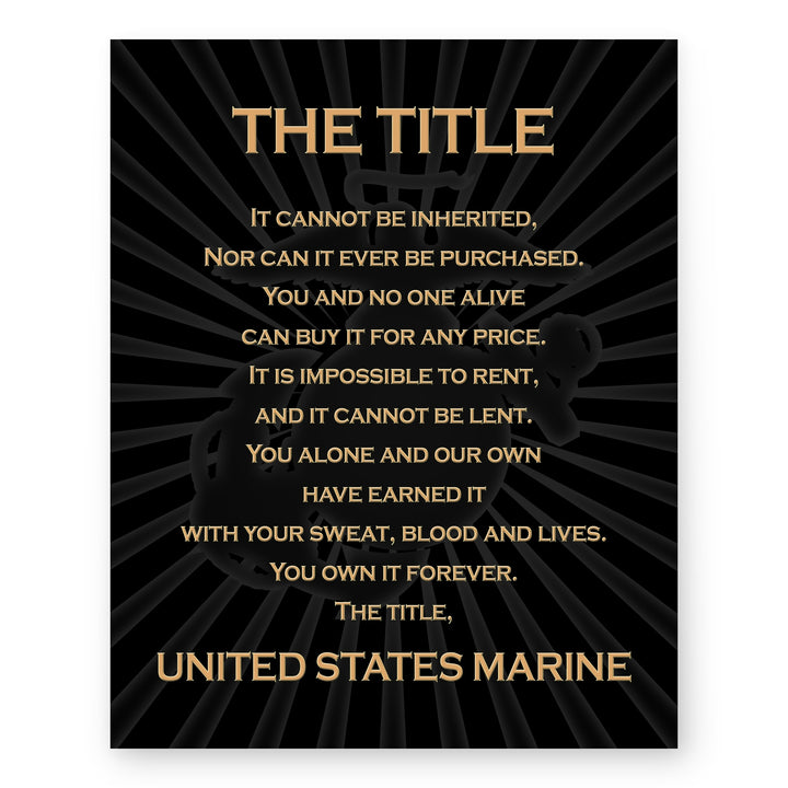 United States Marine Corps Military Wall Art